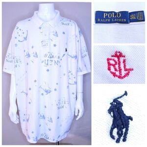 POLO RALPH LAUREN 4XLT United States Navy ANCHOR 4XL BIG & TALL XXXL RLYC Mens